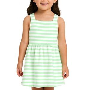 June & January Play Dress 2T Pistachio Green White Striped NWT